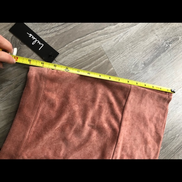 Mauve Suede Mini Skirt - Picture 11 of 11